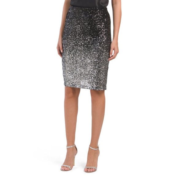 Cable & Gauge | Sequin Midi Pencil Skirt (Matching Item Available) | NWT - Picture 2 of 6